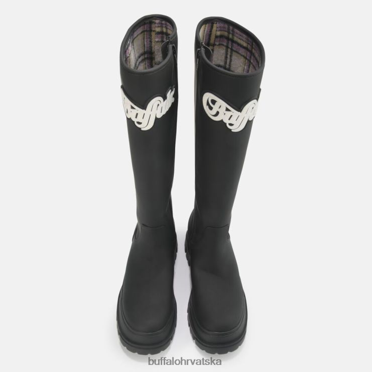 crno Buffalo aspha rain hi boot flat vegan |čizme TDD6T233